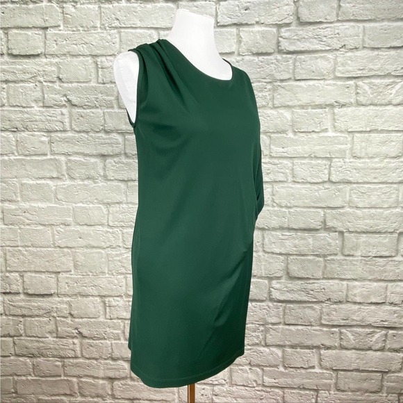 Zara Woman Green Asymmetrical Sleeveless Dress - Picture 2 of 5